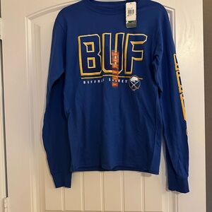 Blue Buffalo Sabres Long Sleeve Shirt Sz S